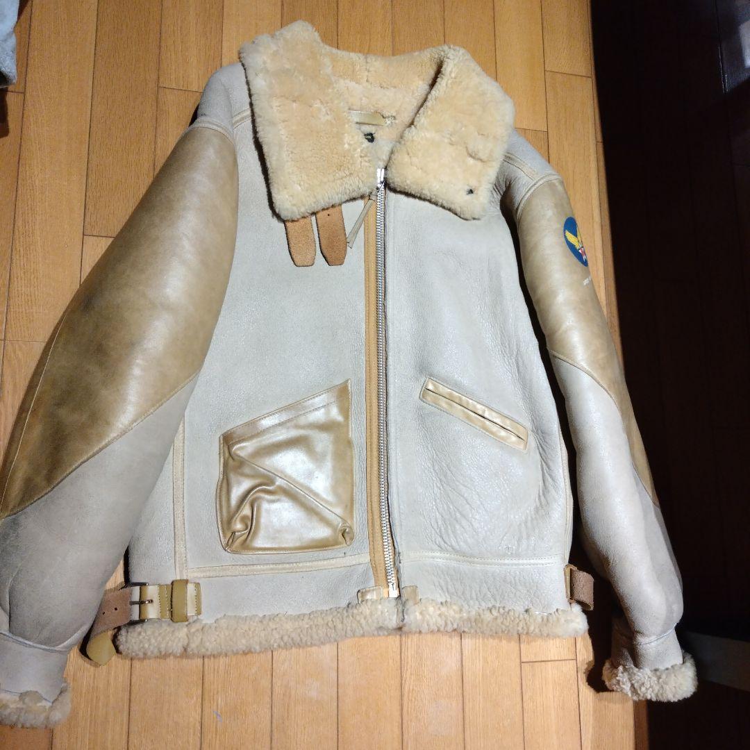 美品AVIREX　ムートンb-3 B3 アーミーエアフォースジャケット