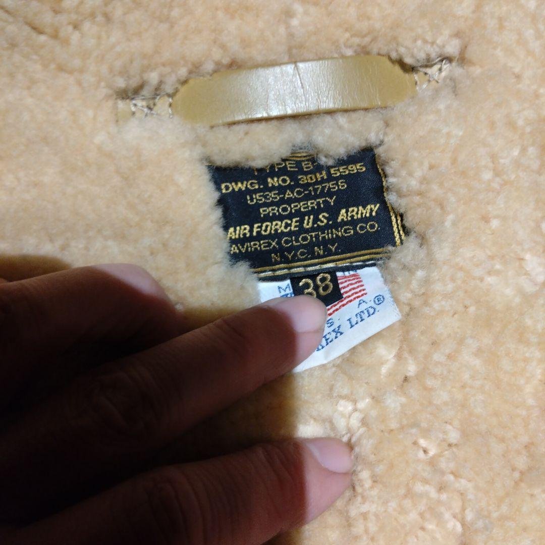 美品AVIREX　ムートンb-3 B3 アーミーエアフォースジャケット