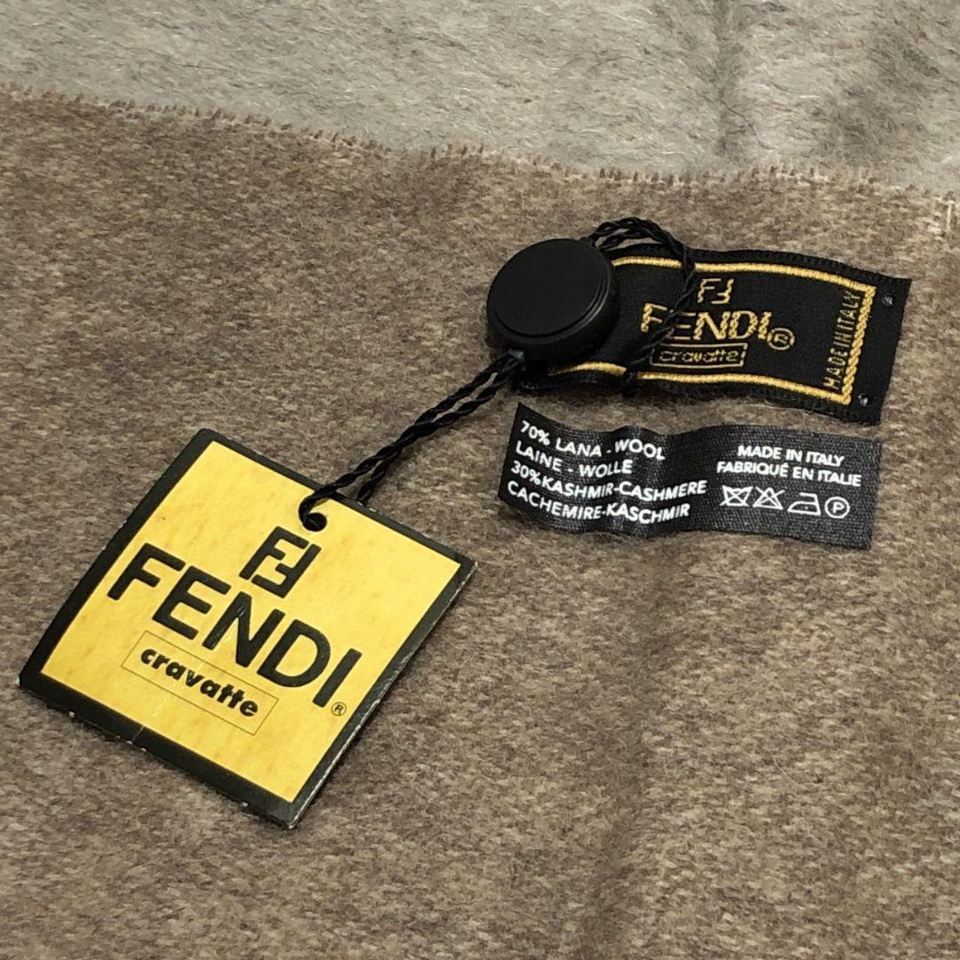 【新品・未使用品・カシミア100%】FENDI フェンディ ロゴ 大判マフラー