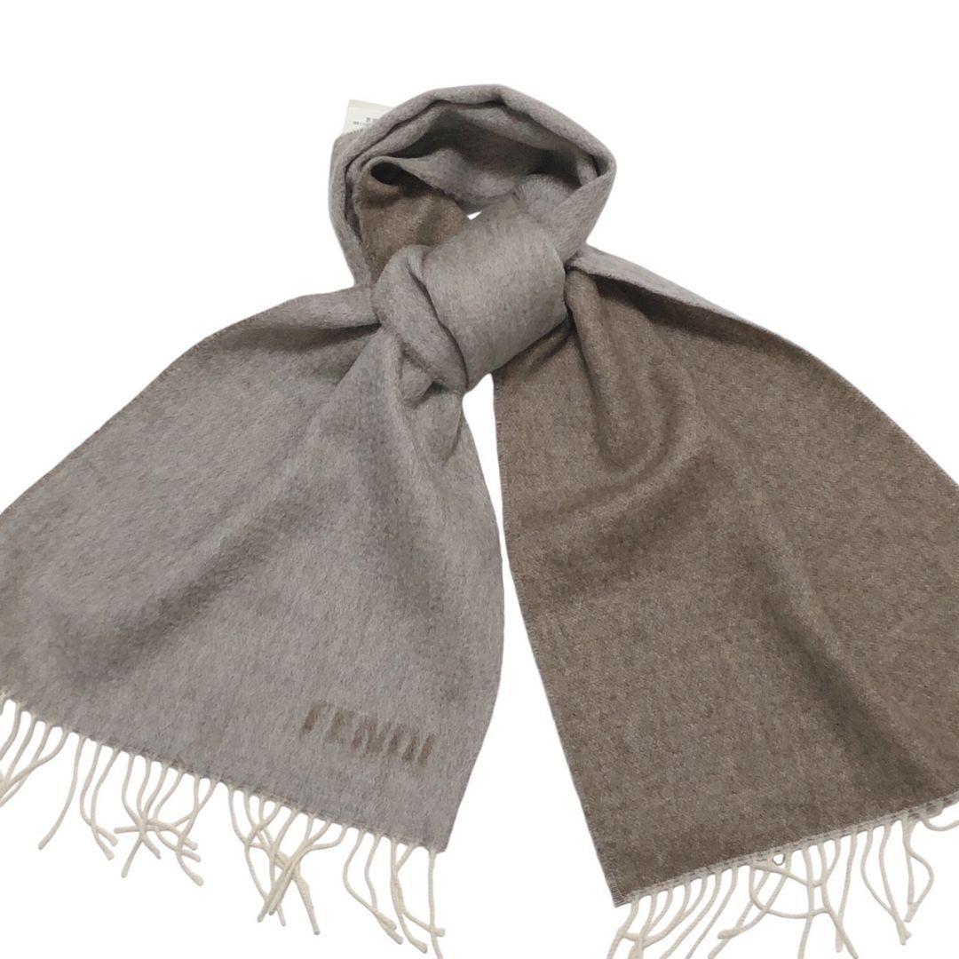 【新品・未使用品・カシミア100%】FENDI フェンディ ロゴ 大判マフラー