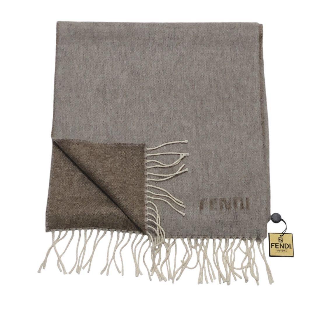 【新品・未使用品・カシミア100%】FENDI フェンディ ロゴ 大判マフラー