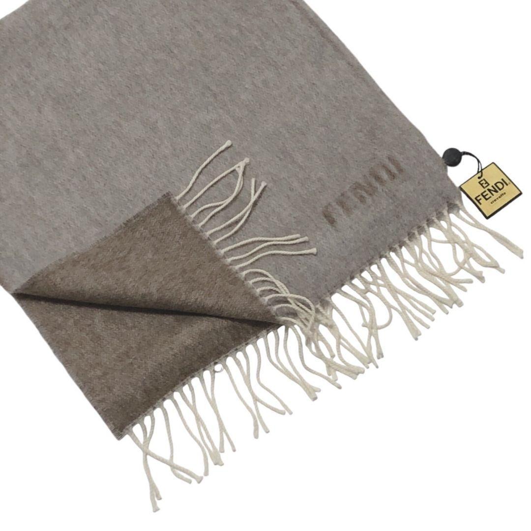【新品・未使用品・カシミア100%】FENDI フェンディ ロゴ 大判マフラー
