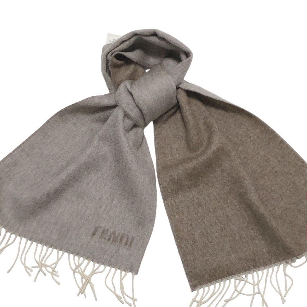 【新品・未使用品・カシミア100%】FENDI フェンディ ロゴ 大判マフラー