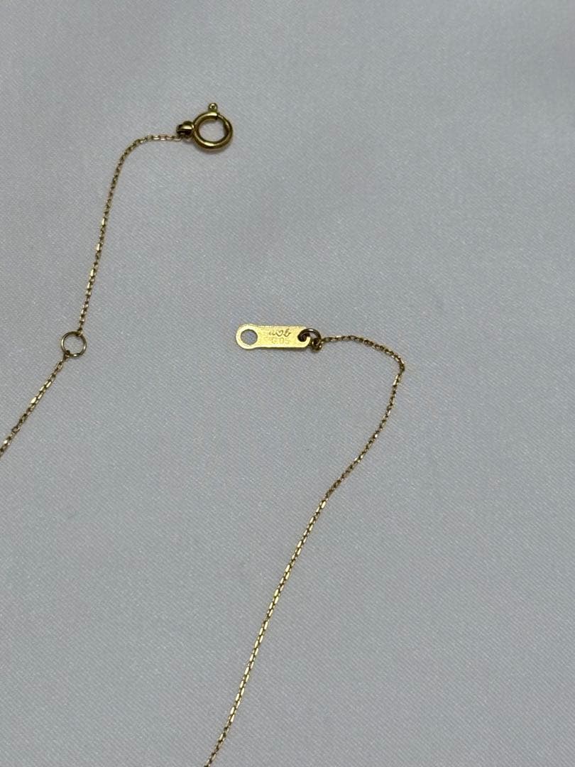 AHKAH&アーカー 天然一粒ダイヤモンドネックレス　K18YG