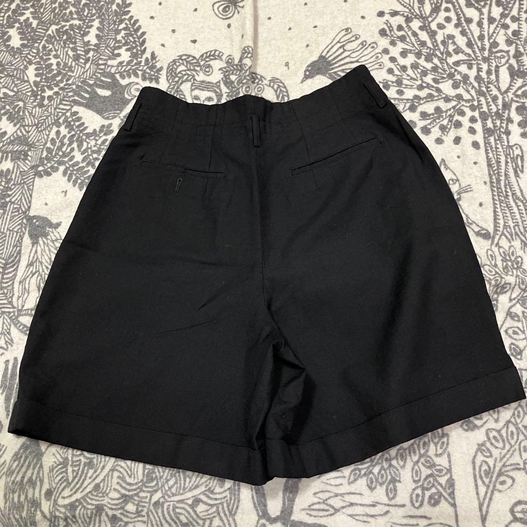 AD1990希少コムデギャルソン 短い黒パンツ ツータックY2k 男女