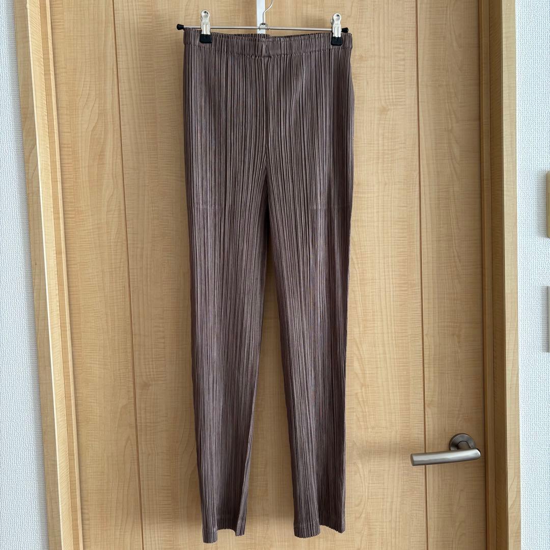 PLEATS PLEASE ブラウンプリーツパンツ　サイズ3