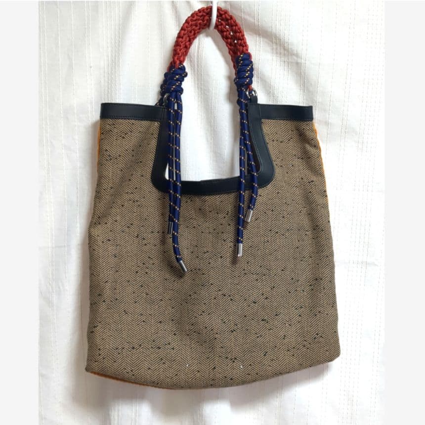 本日限定価格●ear PAPILLONNER●異素材/2フェイストートバッグ