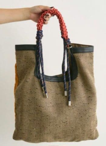 本日限定価格●ear PAPILLONNER●異素材/2フェイストートバッグ