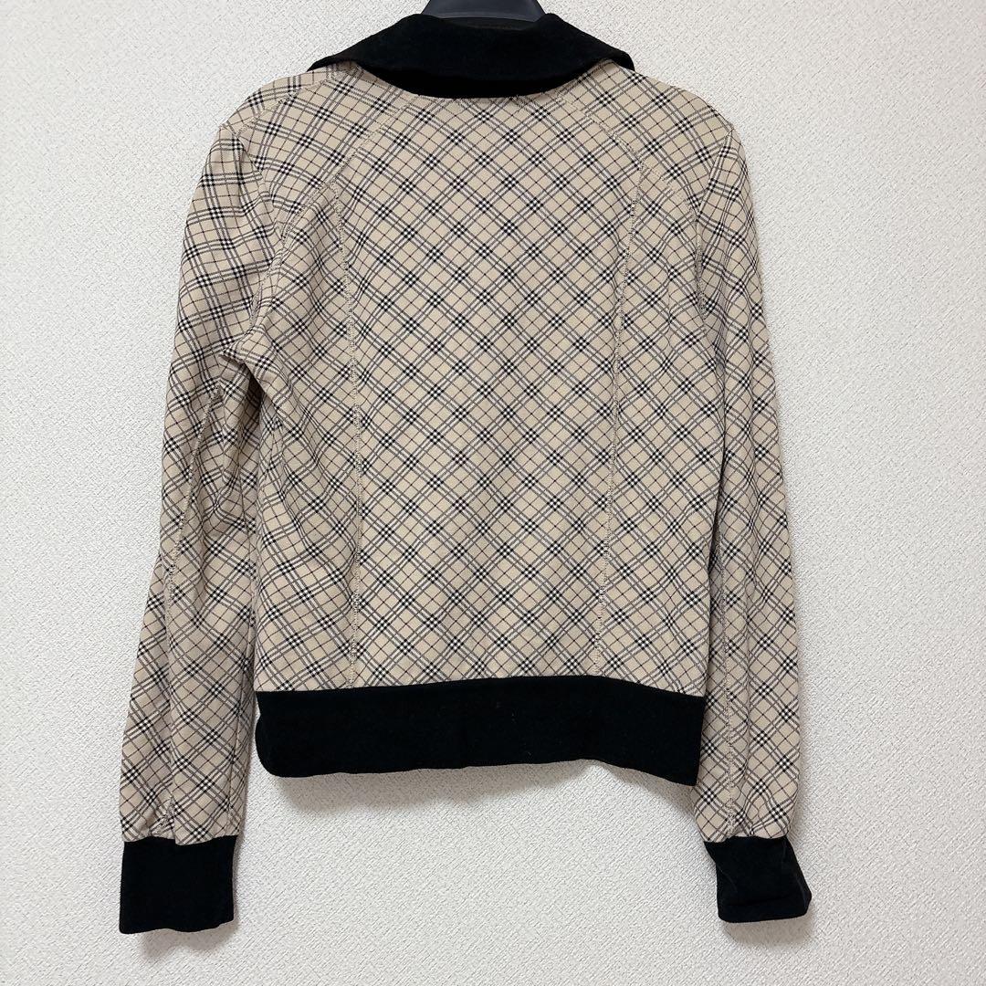 バーバリーブルーレーベル ノバチェック トラックジャケット 38