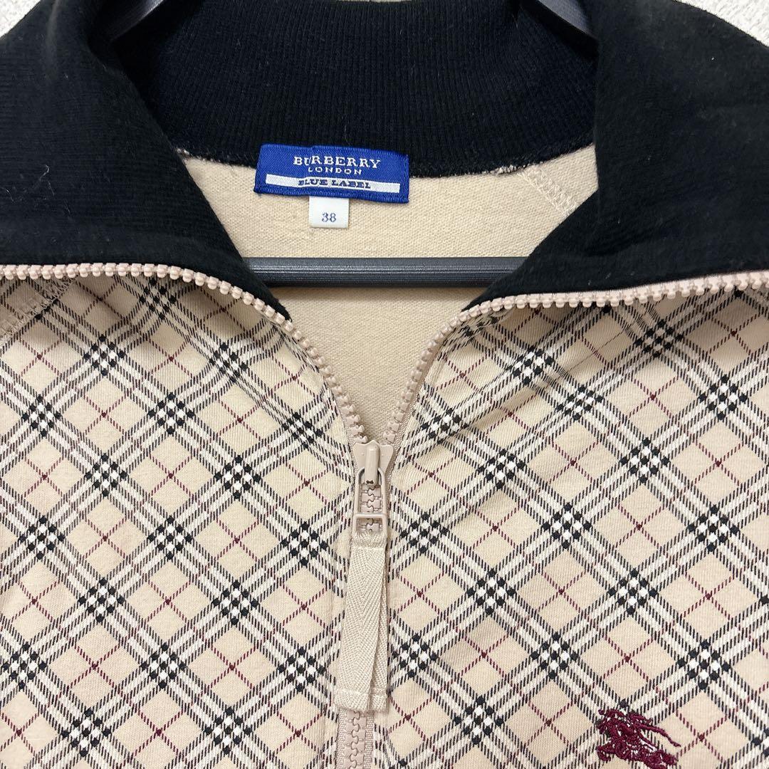 バーバリーブルーレーベル ノバチェック トラックジャケット 38