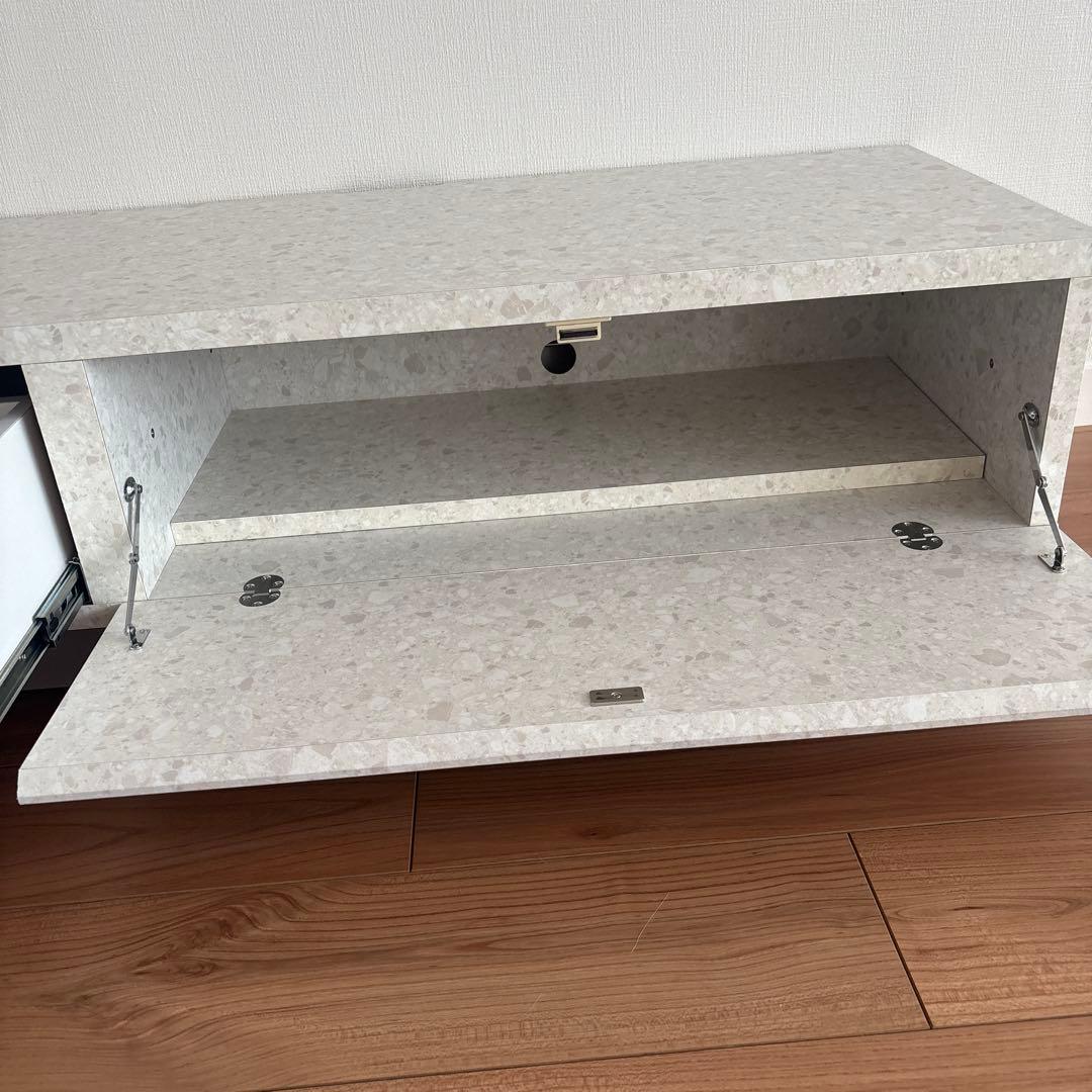 【美品】LOWYAロウヤ テラゾー柄 テレビ台140cm 北欧風 韓国インテリア