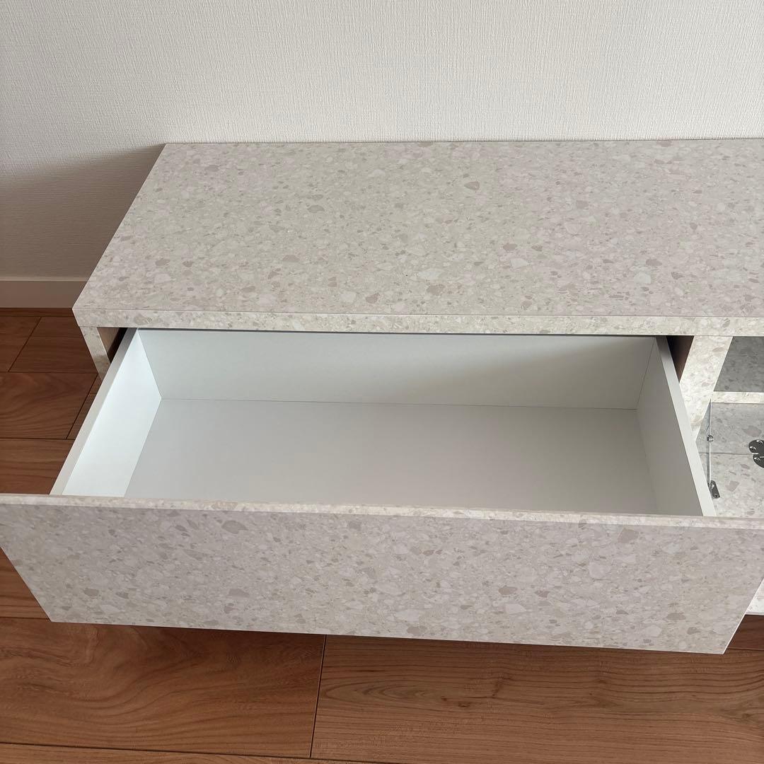 【美品】LOWYAロウヤ テラゾー柄 テレビ台140cm 北欧風 韓国インテリア