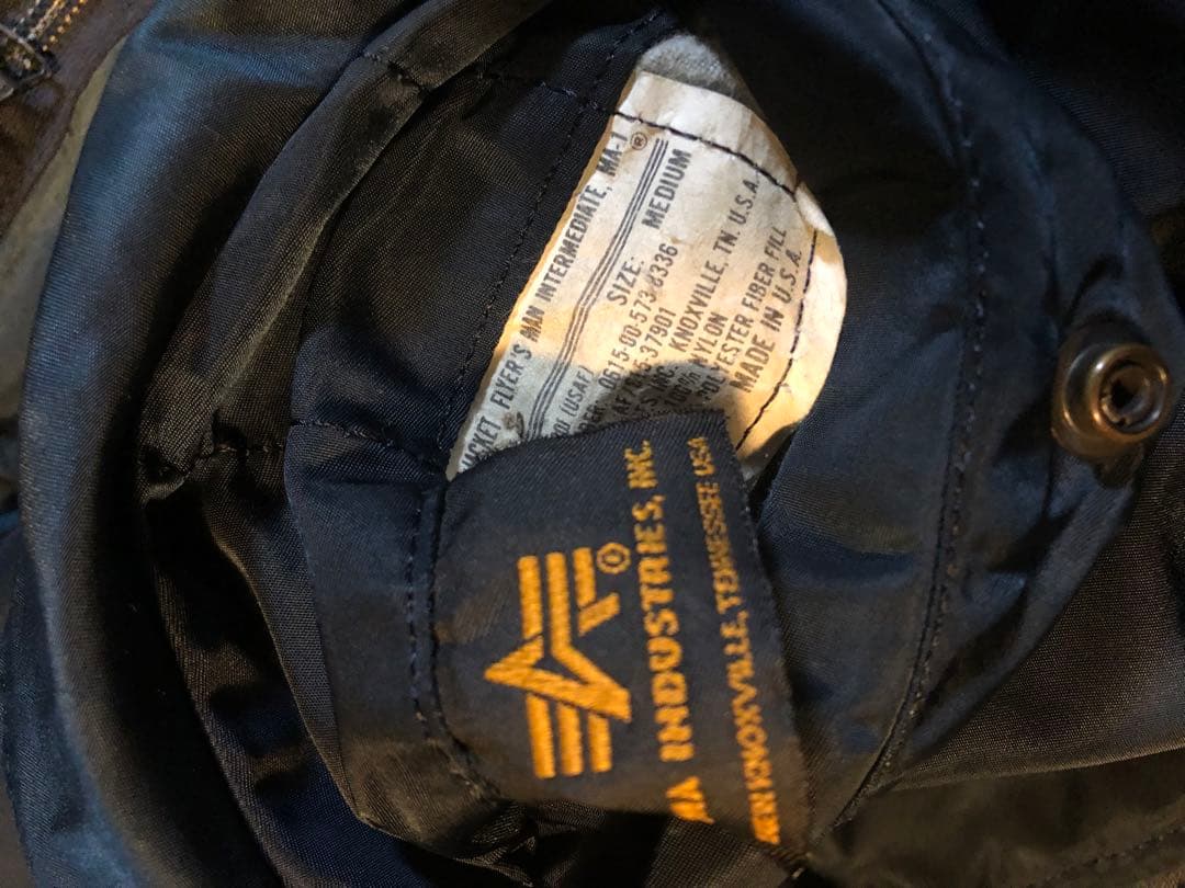 ALPHA MA1 フライトジャケット ネイビー M