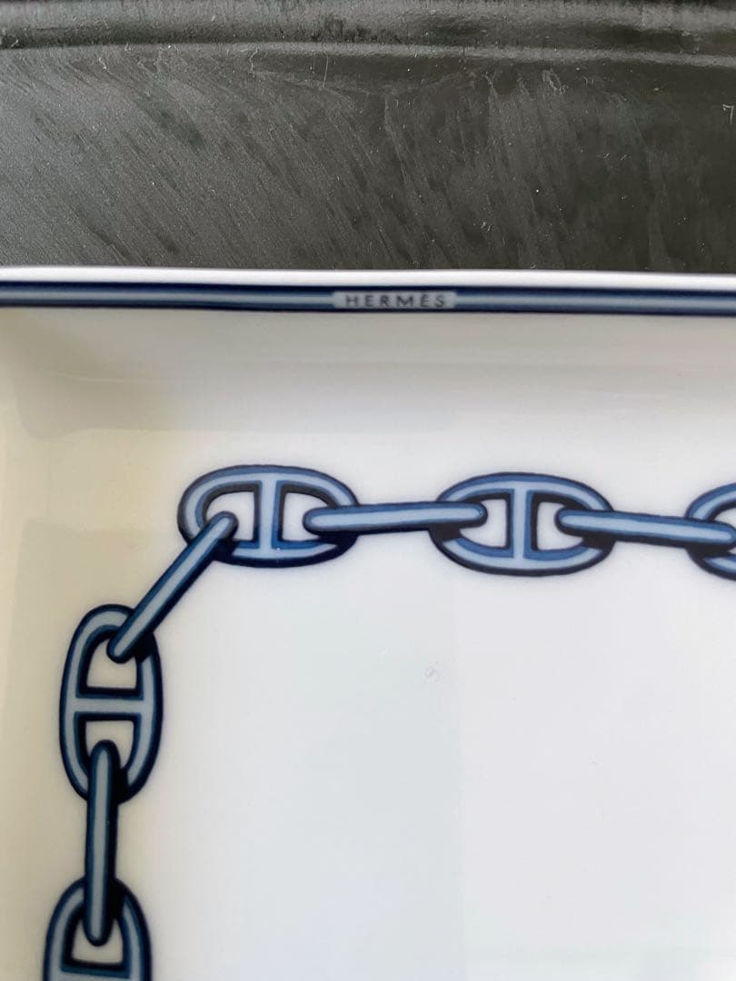 HERMES エルメス シェーヌダンクル スクエアプレート皿