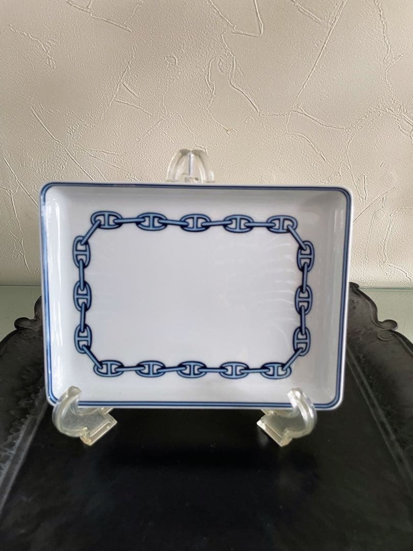 HERMES エルメス シェーヌダンクル スクエアプレート皿