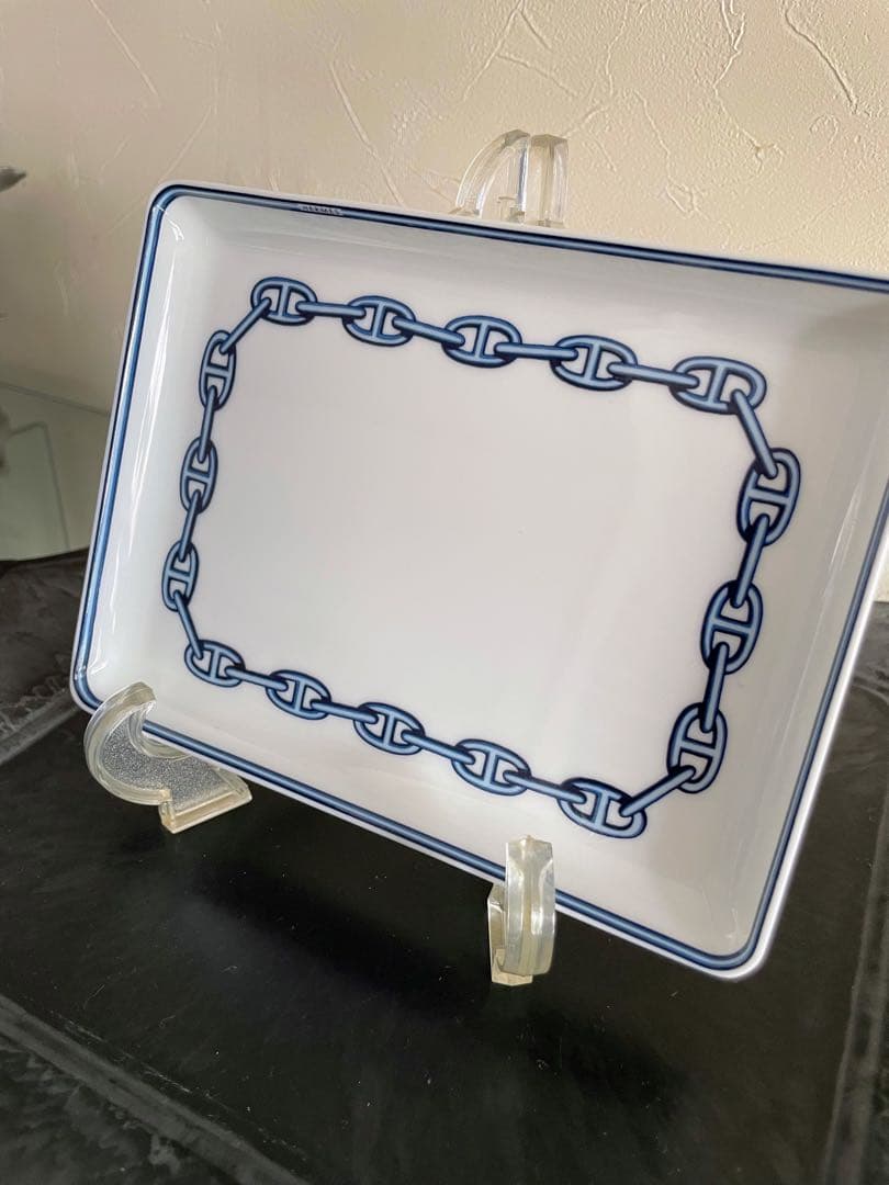 HERMES エルメス シェーヌダンクル スクエアプレート皿