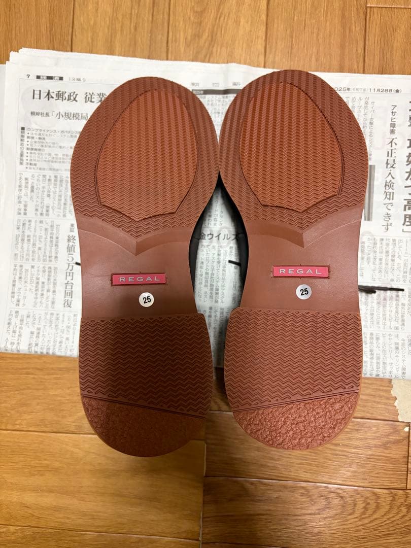 リーガル ダービーシューズ 50AL BJ ダークブラウン スエード 25cm