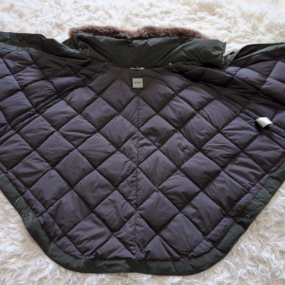 美品✨️タトラス ２wayポンチョダウン VIOLAカーキ01 羊 キルティング