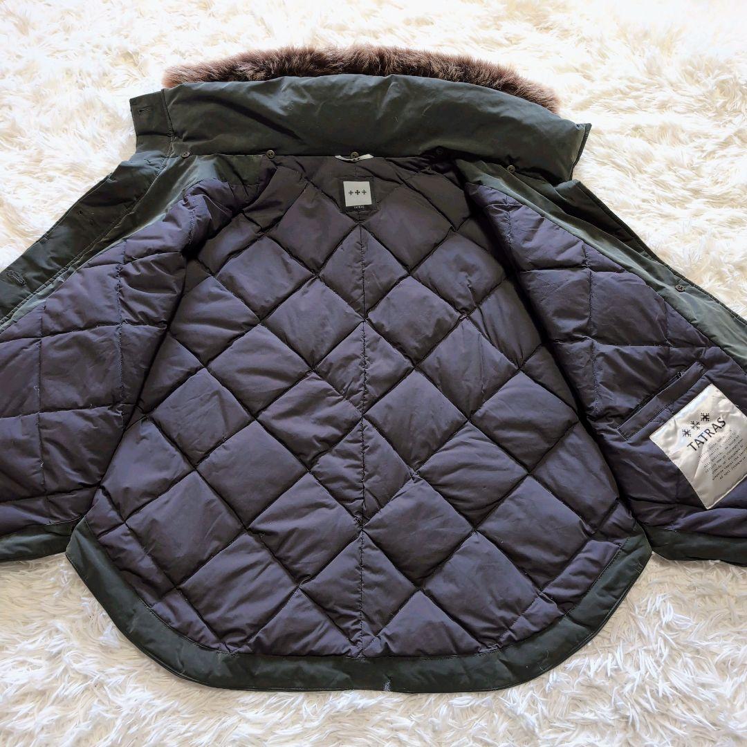 美品✨️タトラス ２wayポンチョダウン VIOLAカーキ01 羊 キルティング