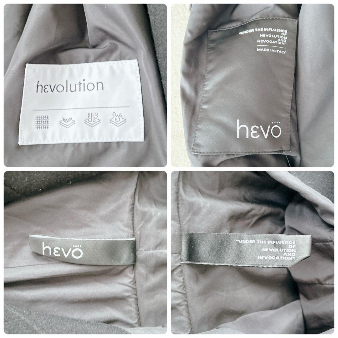 超稀少 HEVO イーヴォ マントコート ウール チェスター ブラック黒 2XL