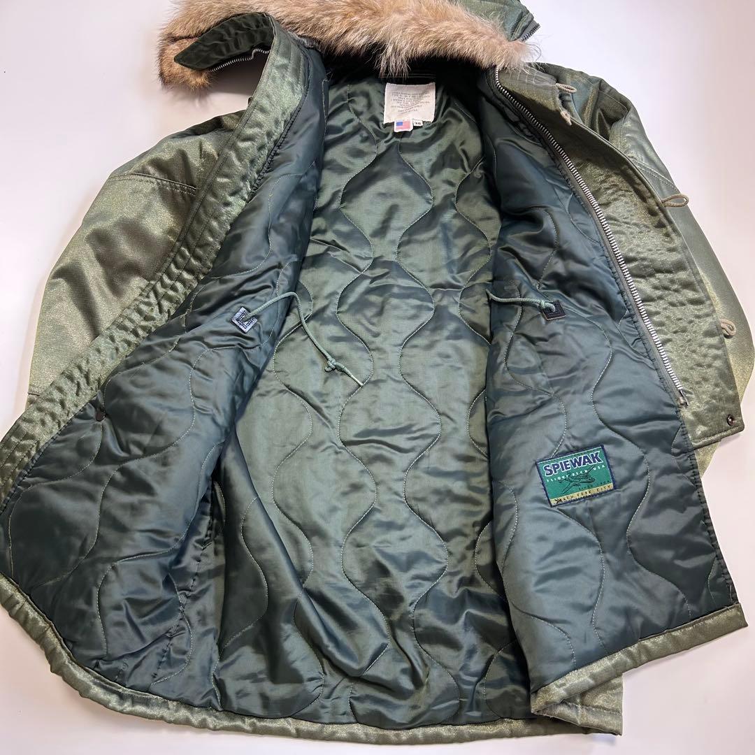 【良品】SPIEWAK USA製 N-3B ミリタリー カーキ M〜L フライト