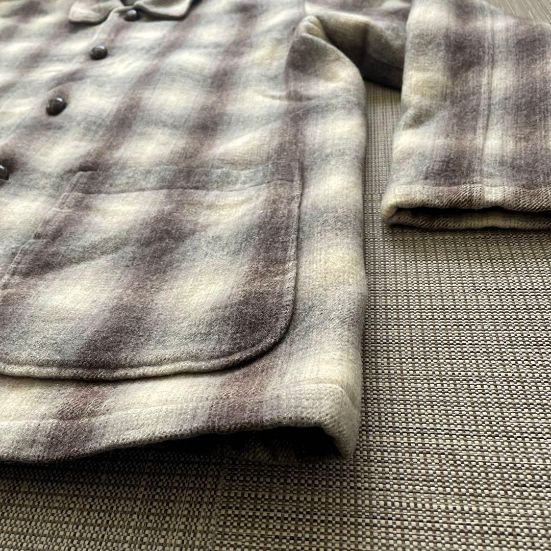 ★【希少】80s OLD UNIQLO オンブレシャドーチェック ウールコートL