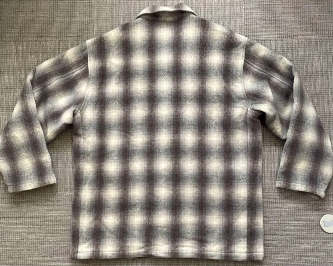 ★【希少】80s OLD UNIQLO オンブレシャドーチェック ウールコートL