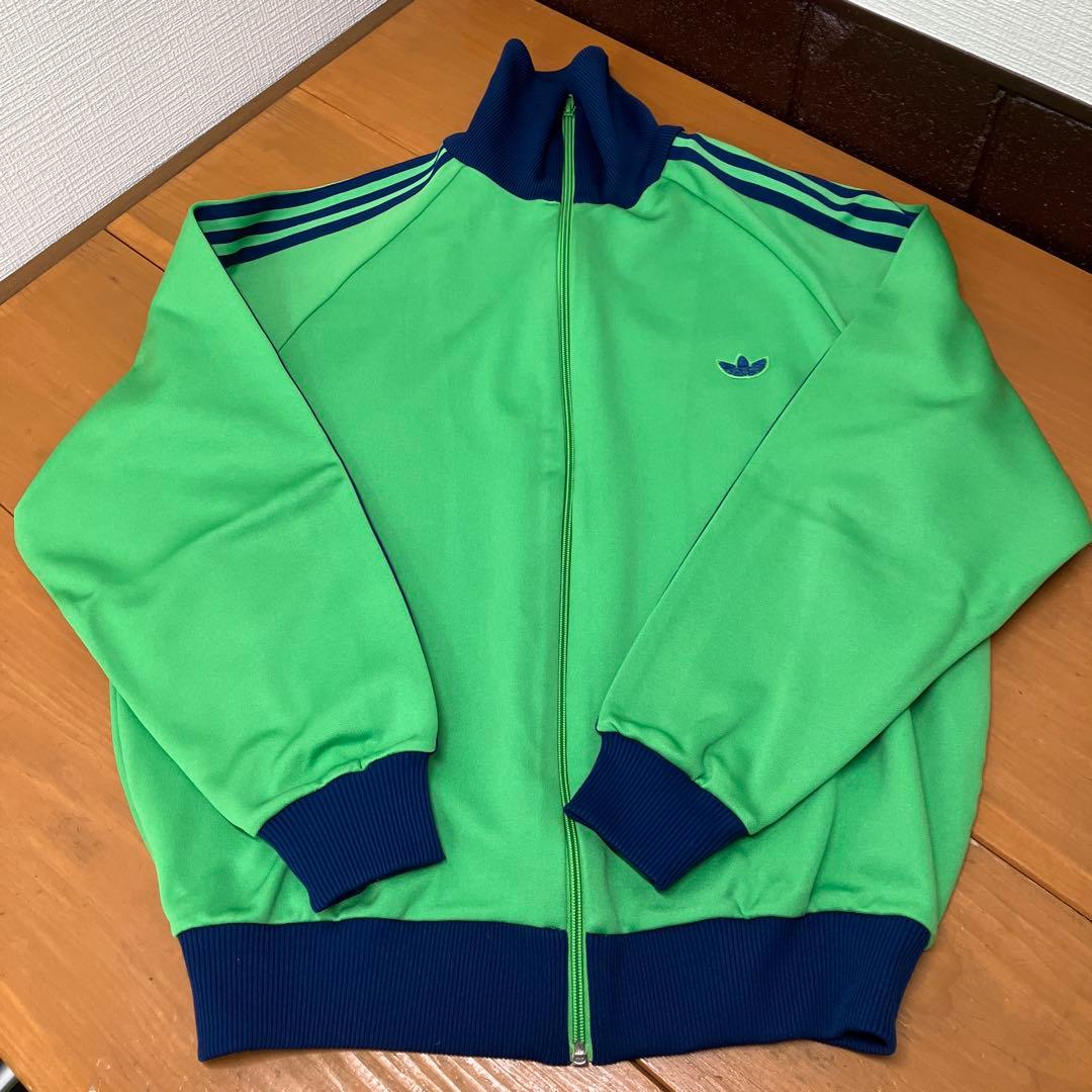 ⑱adidas トラックジャケット 5号70s 80s デサント製 グリーン