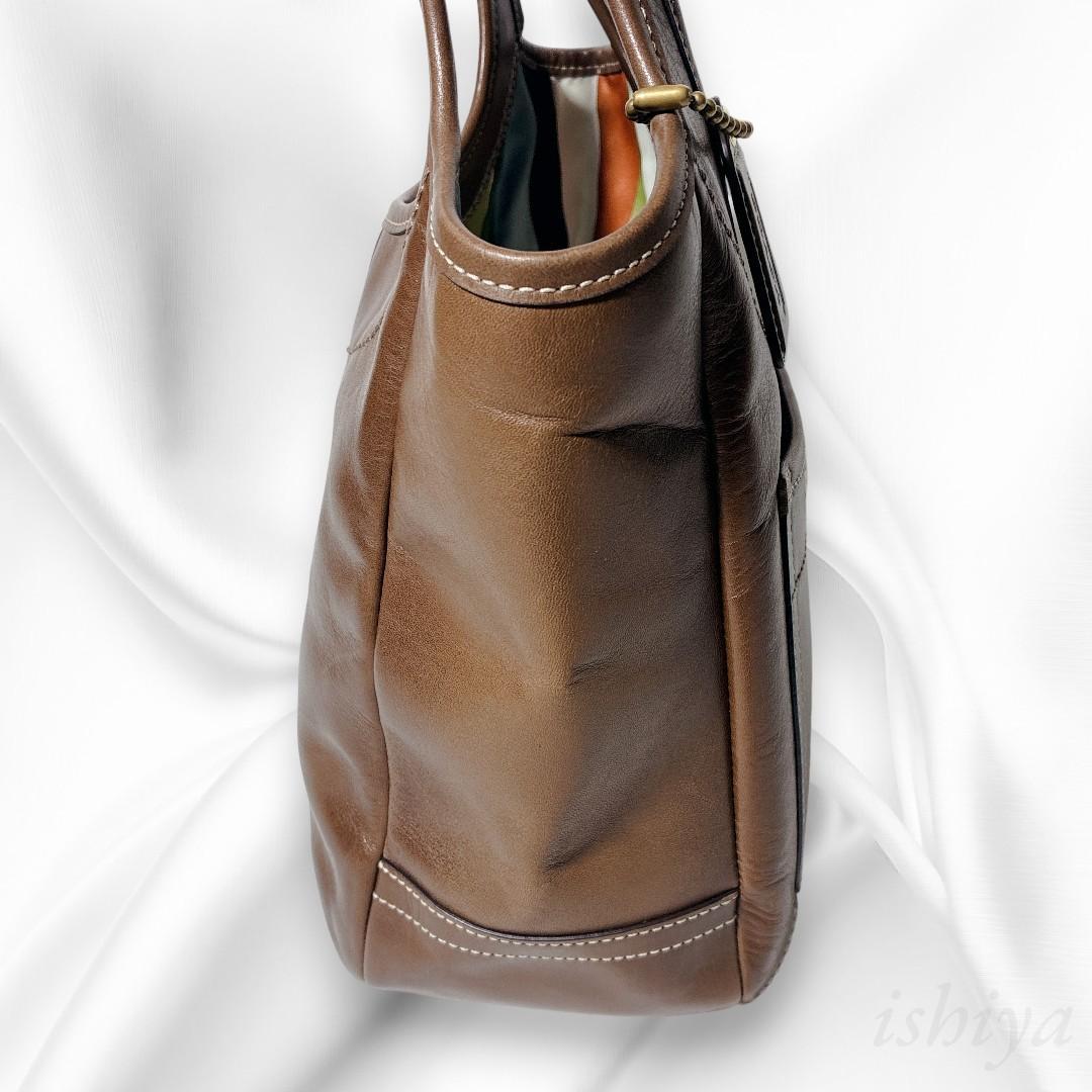 【希少・美品】オールドコーチ ショルダーバッグ　ブラウン　レザー　トートバッグ