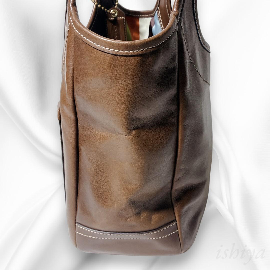 【希少・美品】オールドコーチ ショルダーバッグ　ブラウン　レザー　トートバッグ