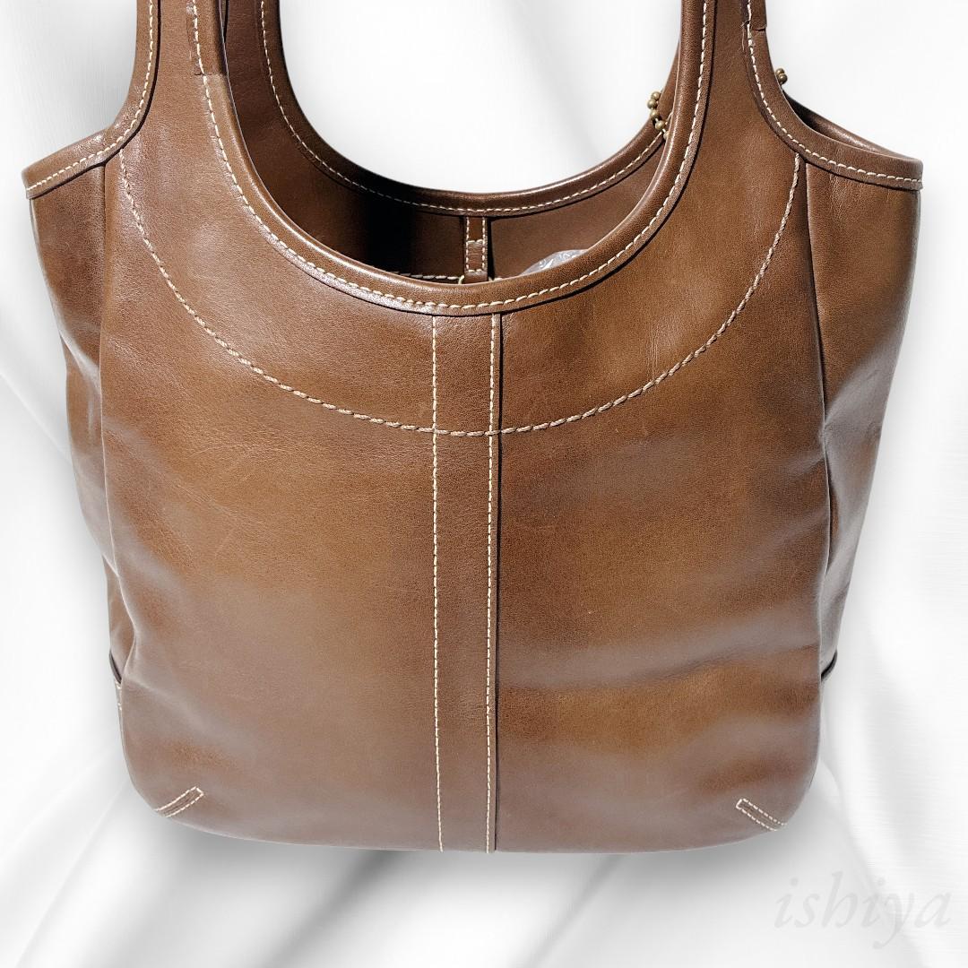 【希少・美品】オールドコーチ ショルダーバッグ　ブラウン　レザー　トートバッグ