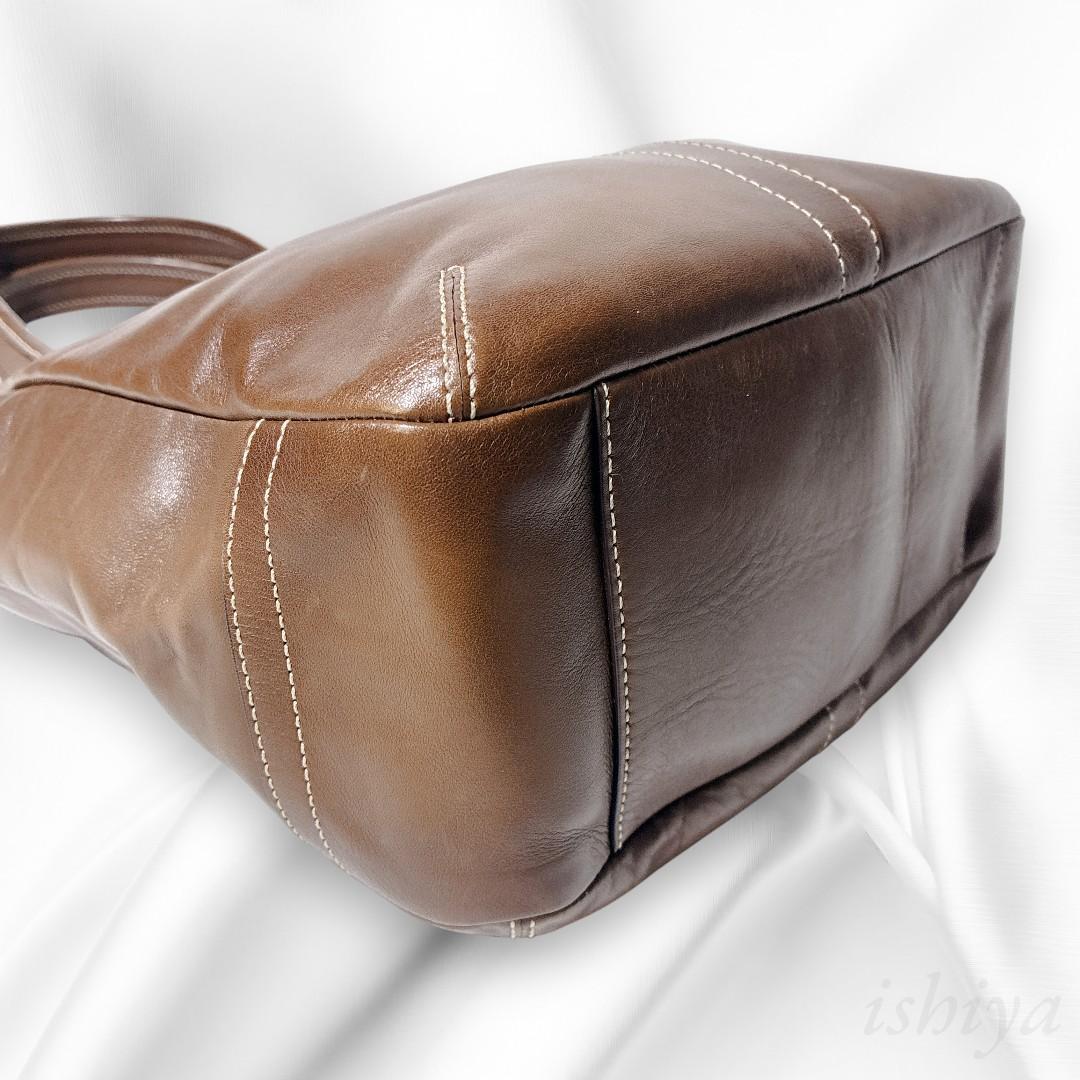 【希少・美品】オールドコーチ ショルダーバッグ　ブラウン　レザー　トートバッグ