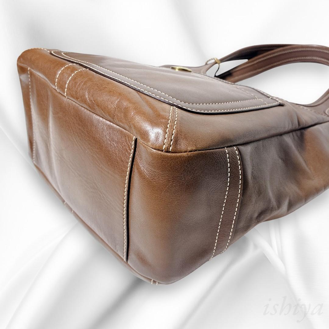 【希少・美品】オールドコーチ ショルダーバッグ　ブラウン　レザー　トートバッグ