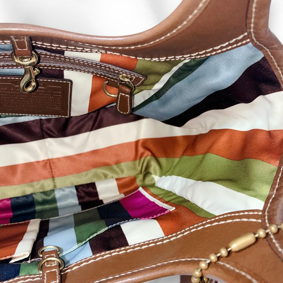 【希少・美品】オールドコーチ ショルダーバッグ　ブラウン　レザー　トートバッグ