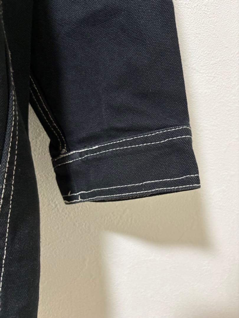 stussy カバーオール デニムジャケット パーカー ブラック Mサイズ