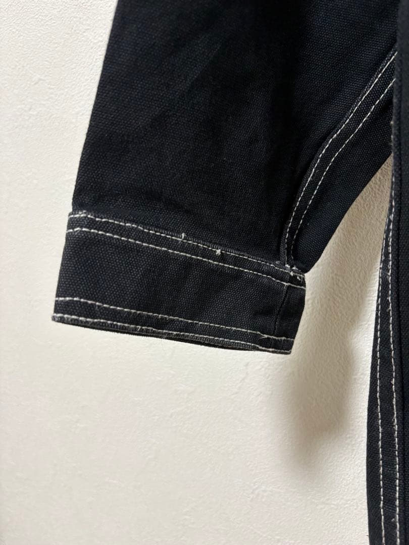stussy カバーオール デニムジャケット パーカー ブラック Mサイズ