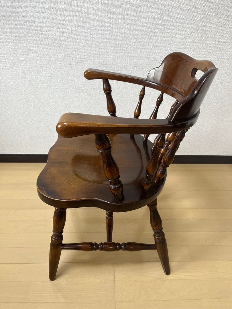 飛騨産業　キツツキ　木製　アームチェア　USED ④