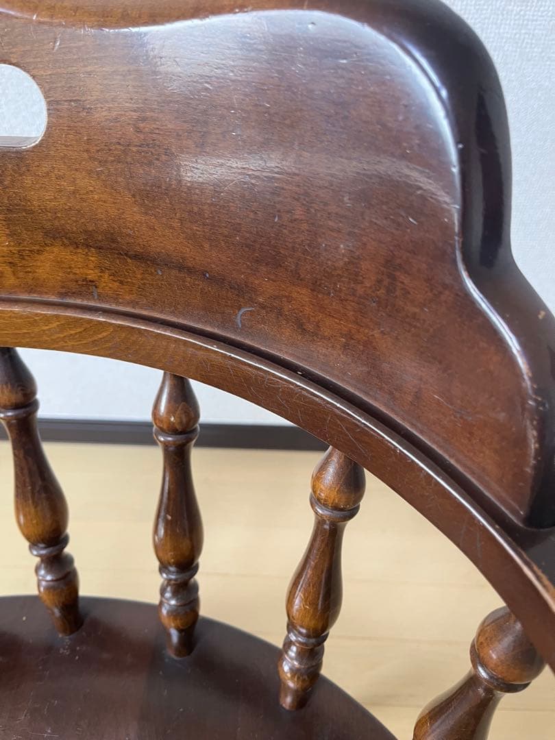 飛騨産業　キツツキ　木製　アームチェア　USED ④