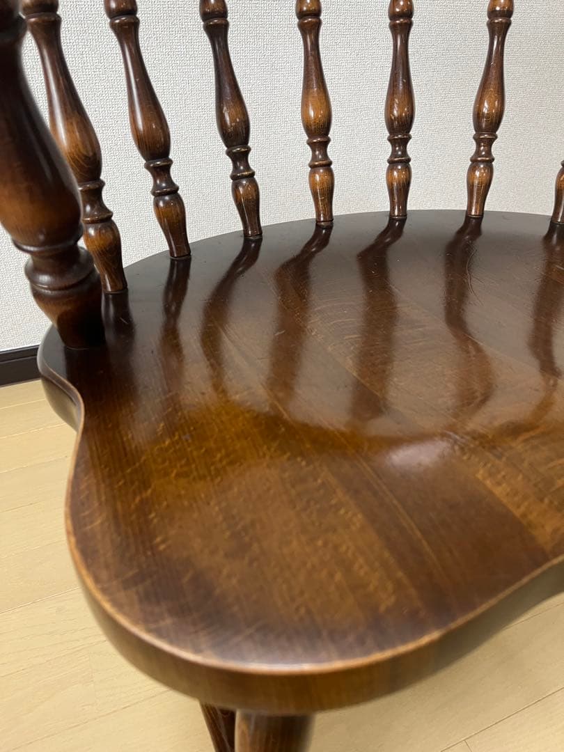 飛騨産業　キツツキ　木製　アームチェア　USED ④