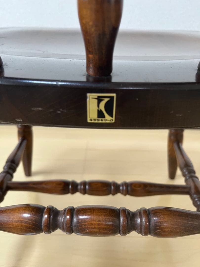 飛騨産業　キツツキ　木製　アームチェア　USED ④