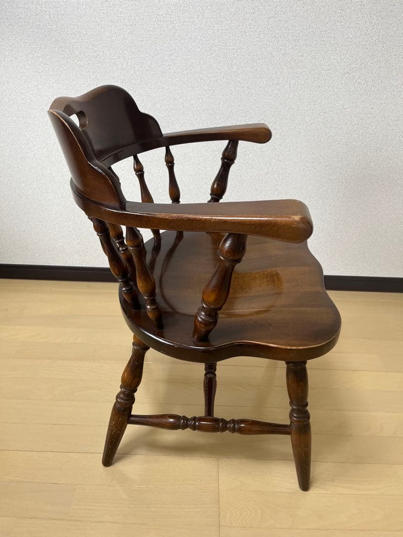 飛騨産業　キツツキ　木製　アームチェア　USED ④