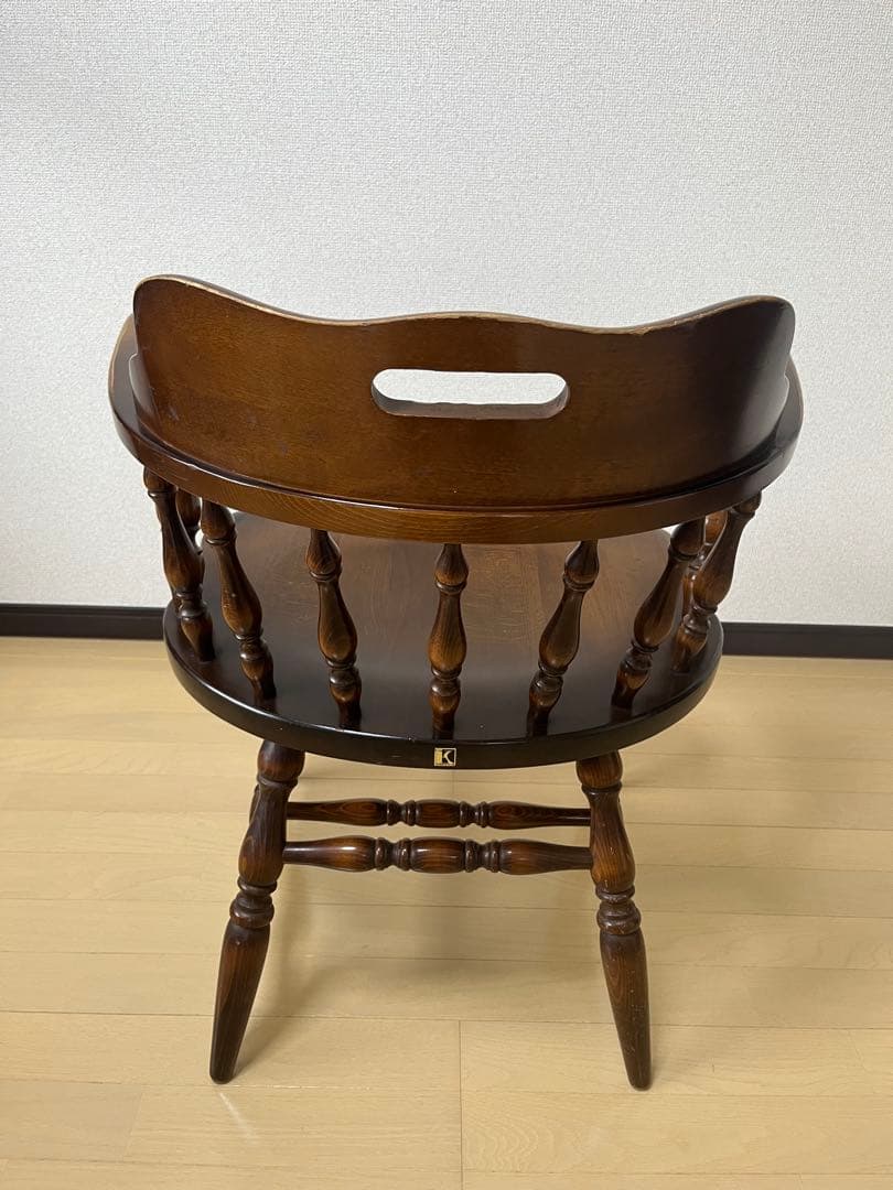 飛騨産業　キツツキ　木製　アームチェア　USED ④