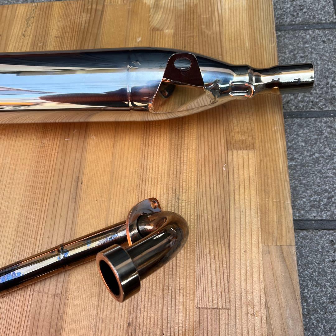 ハンターカブCT110モトサルゴ製　ステンレス製光沢マフラー 汎用