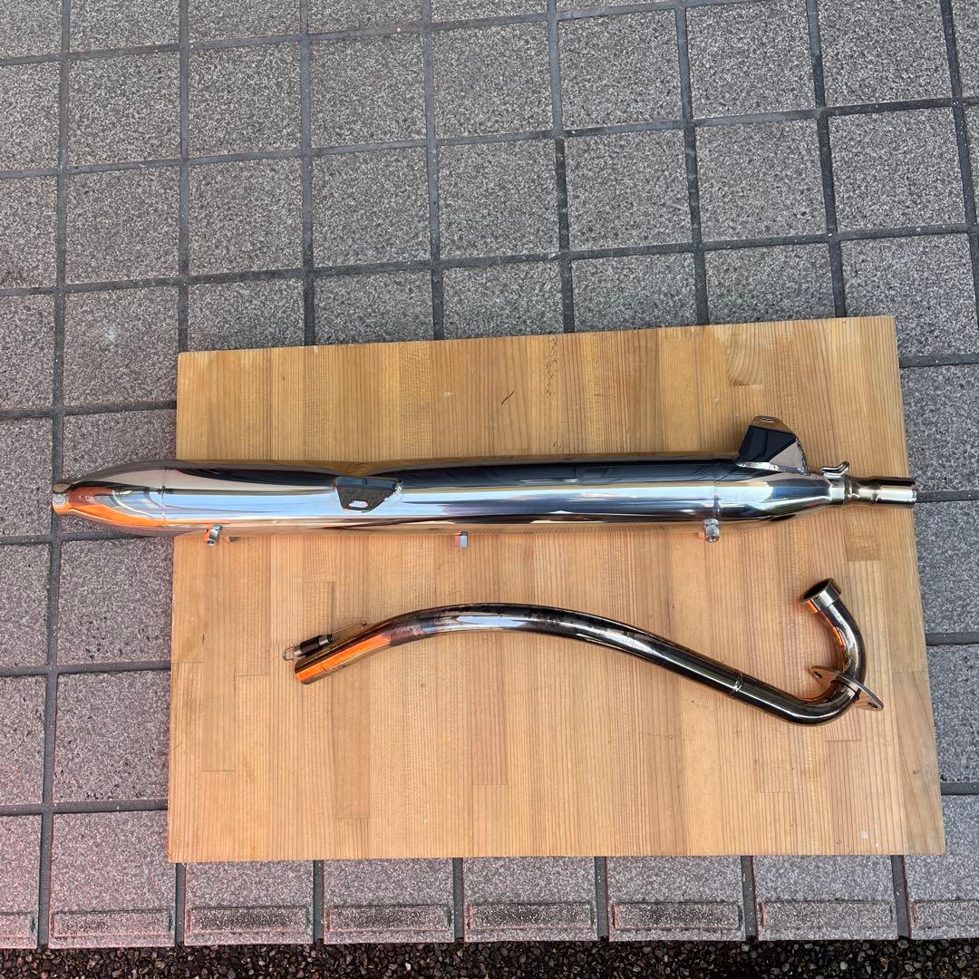 ハンターカブCT110モトサルゴ製　ステンレス製光沢マフラー 汎用