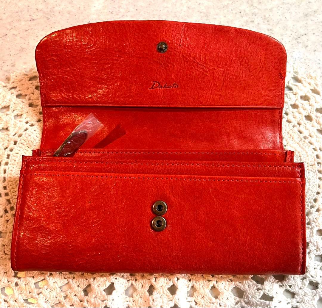 【新品未使用】Dakota ダコタ 本革長財布 オレンジ
