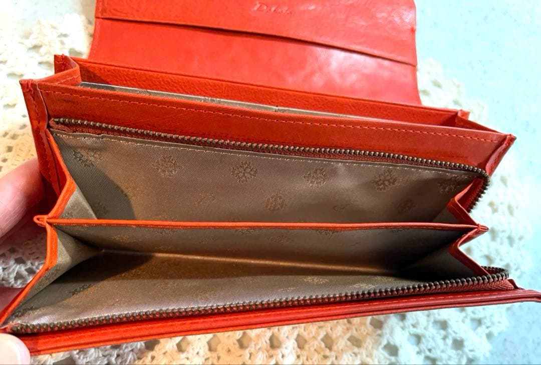 【新品未使用】Dakota ダコタ 本革長財布 オレンジ