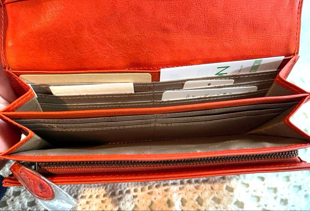 【新品未使用】Dakota ダコタ 本革長財布 オレンジ