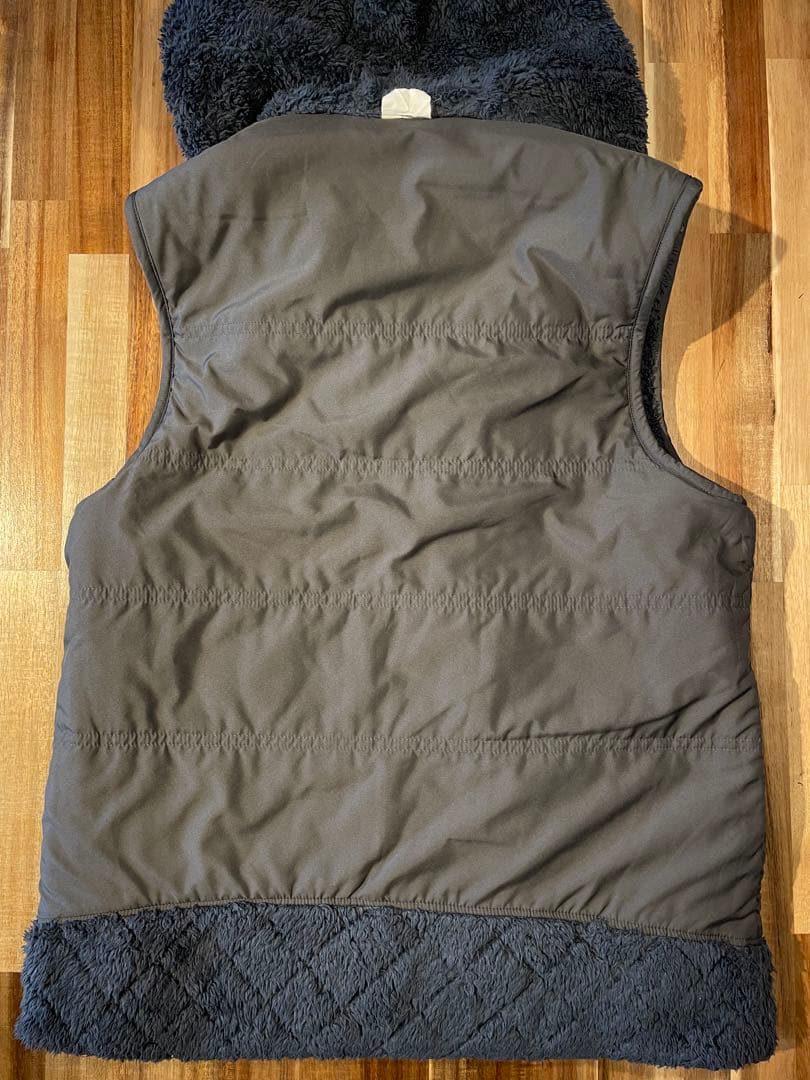 S PATAGONIAリバーシブル フード ボア ベスト ロス ガトス