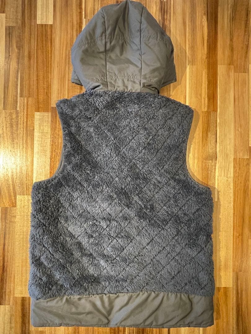 S PATAGONIAリバーシブル フード ボア ベスト ロス ガトス