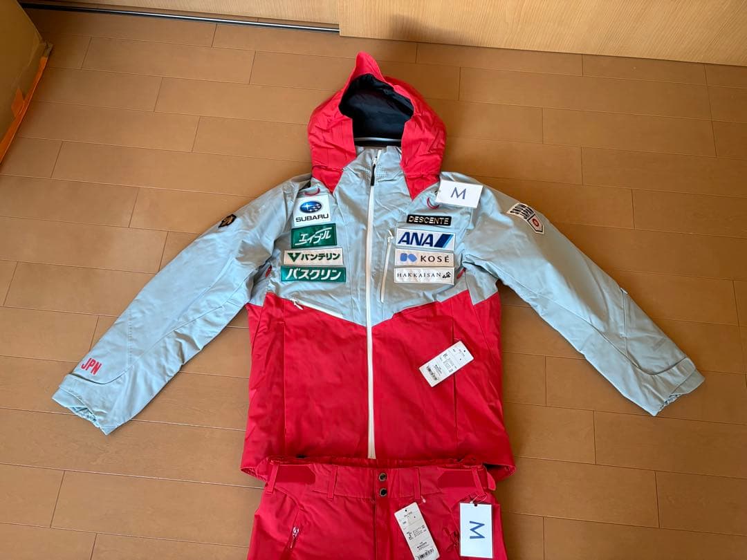 レッド/シルバー スノーボードウェア M